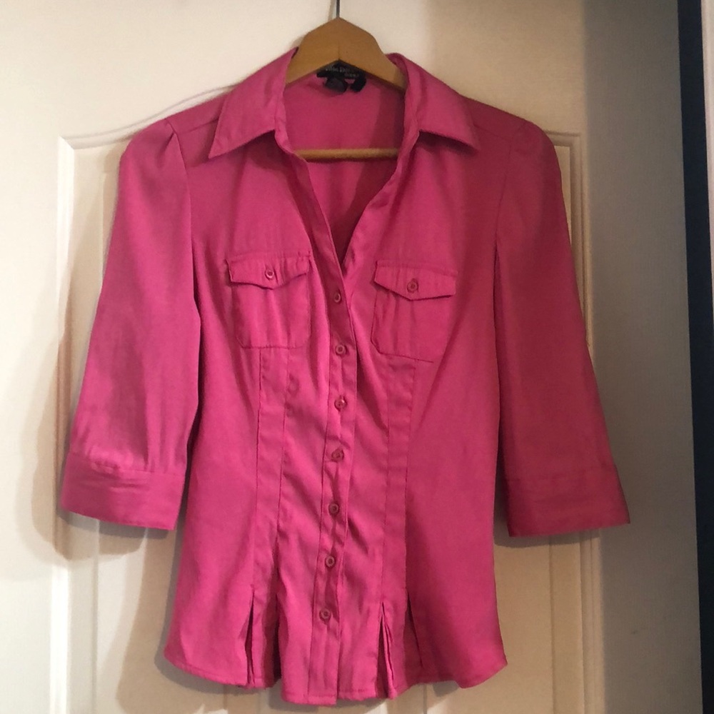Cotton Express Women’s Pink 3/4 Sleeves Top Small